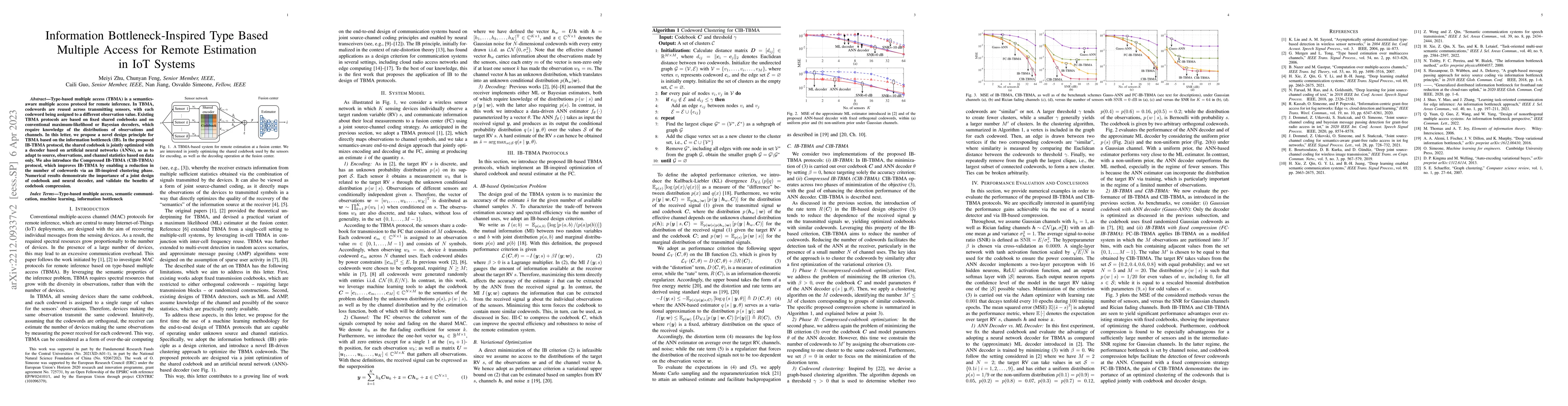 Thumbnail for Information Bottleneck-Inspired Type Based Multiple Access for Remote
  Estimation in IoT Systems