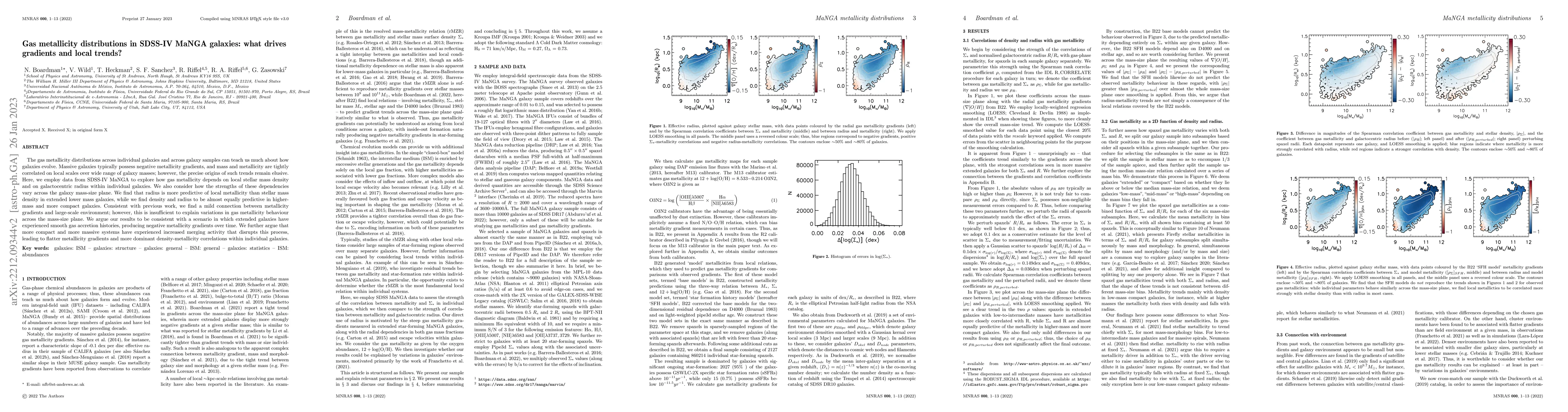 Thumbnail for Gas metallicity distributions in SDSS-IV MaNGA galaxies: what drives
  gradients and local trends?