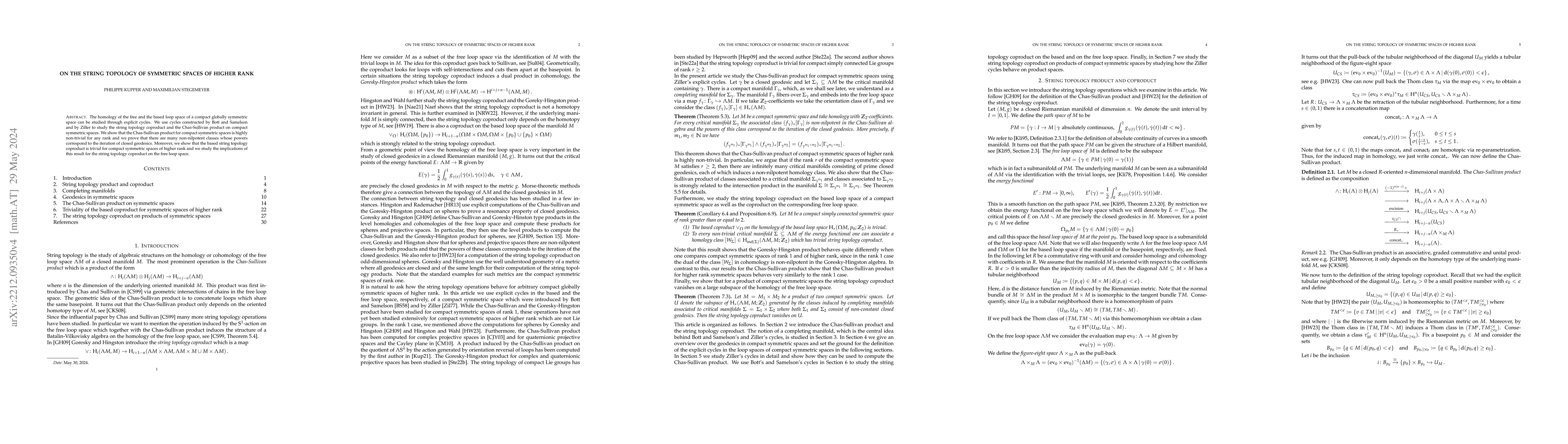 Thumbnail for On the string topology of symmetric spaces of higher rank