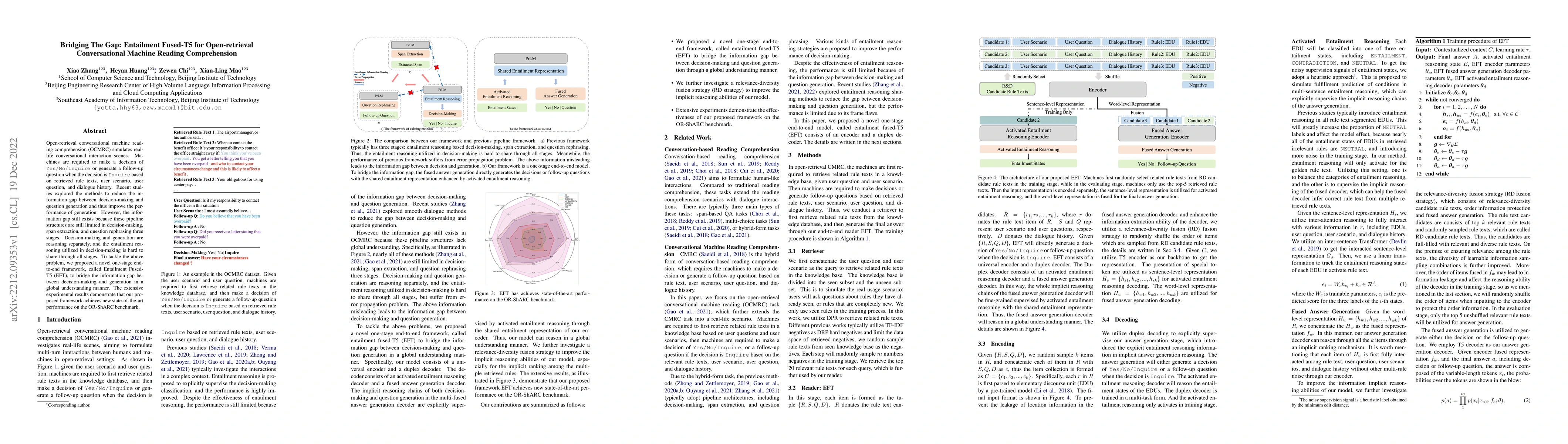 Thumbnail for Bridging The Gap: Entailment Fused-T5 for Open-retrieval Conversational
  Machine Reading Comprehension
