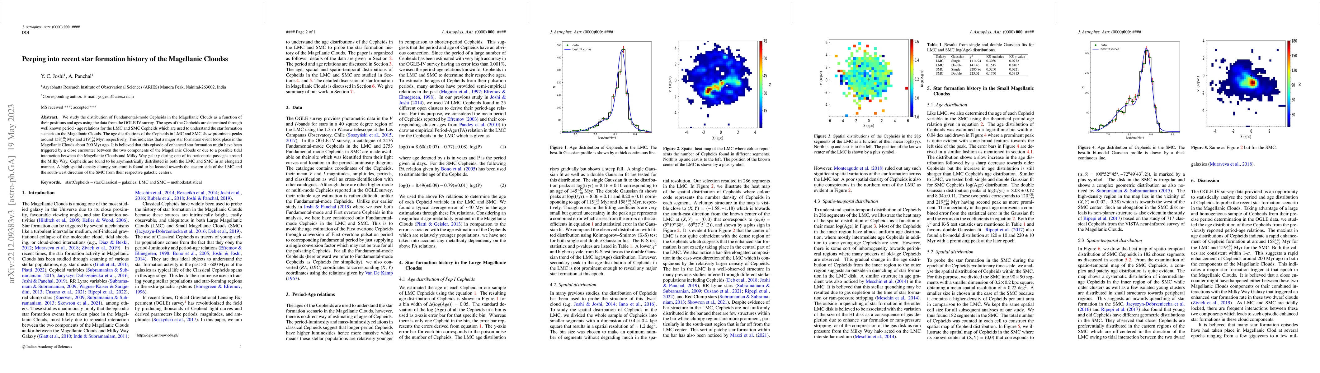 Thumbnail for Peeping into recent star formation history of the Magellanic Clouds