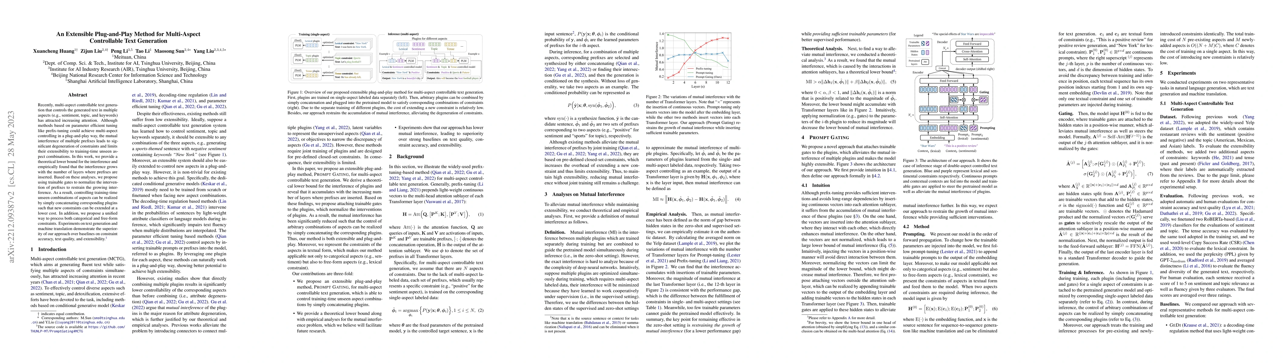 Thumbnail for An Extensible Plug-and-Play Method for Multi-Aspect Controllable Text
  Generation