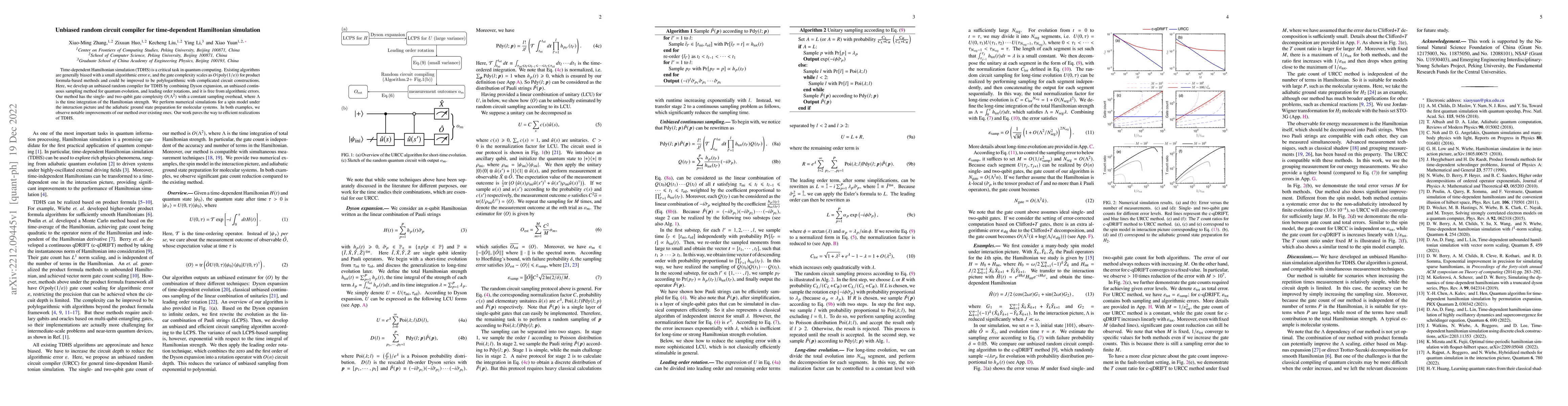 Thumbnail for Unbiased random circuit compiler for time-dependent Hamiltonian
  simulation