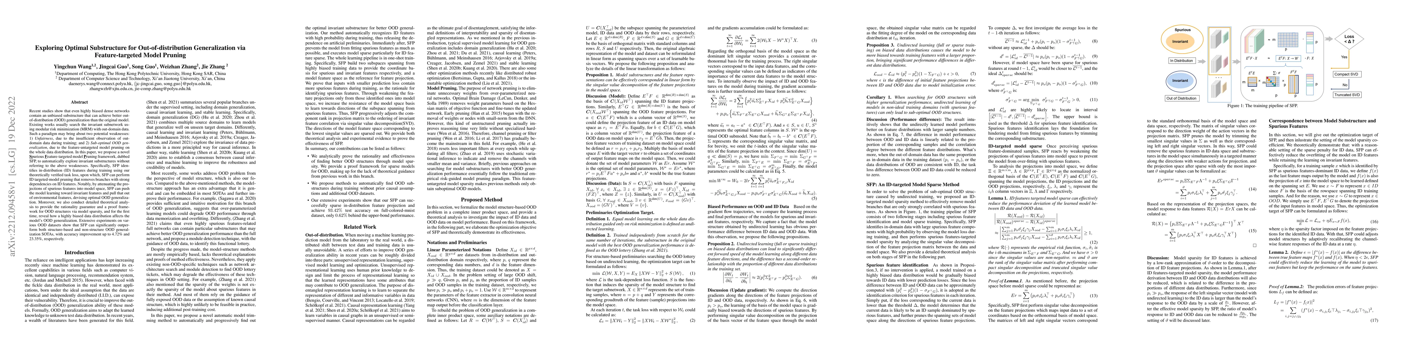 Thumbnail for Exploring Optimal Substructure for Out-of-distribution Generalization
  via Feature-targeted Model Pruning