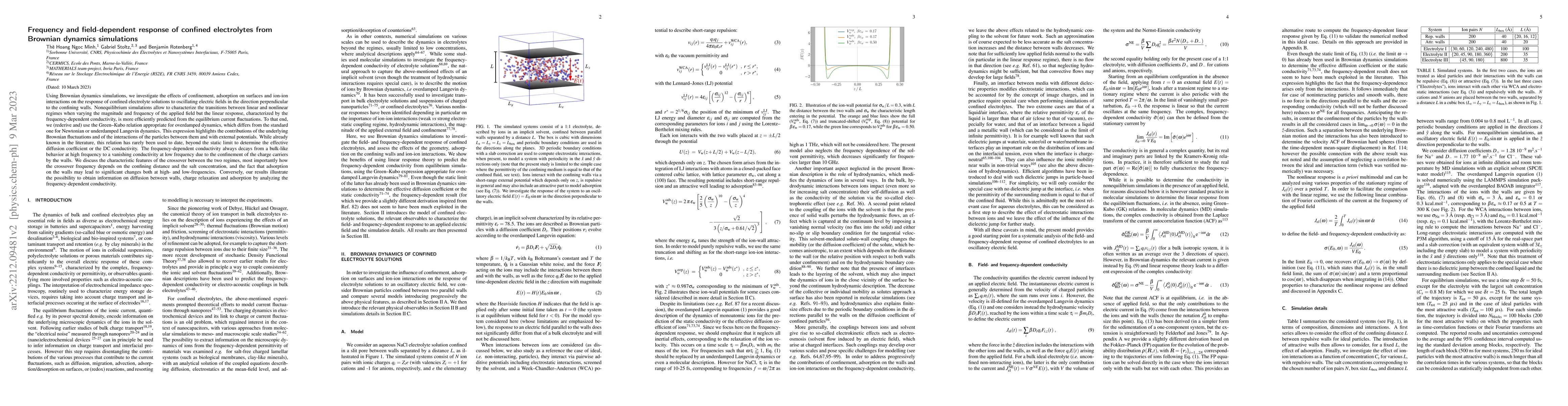 Thumbnail for Frequency and field-dependent response of confined electrolytes from
  Brownian dynamics simulations