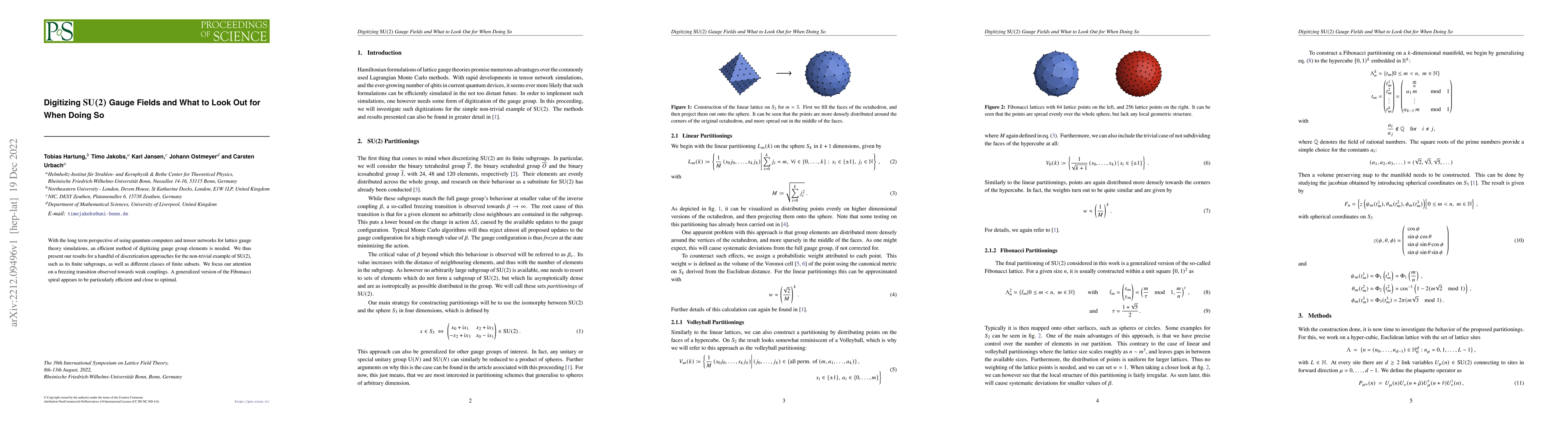 Thumbnail for Digitizing SU(2) Gauge Fields and What to Look Out for When Doing So