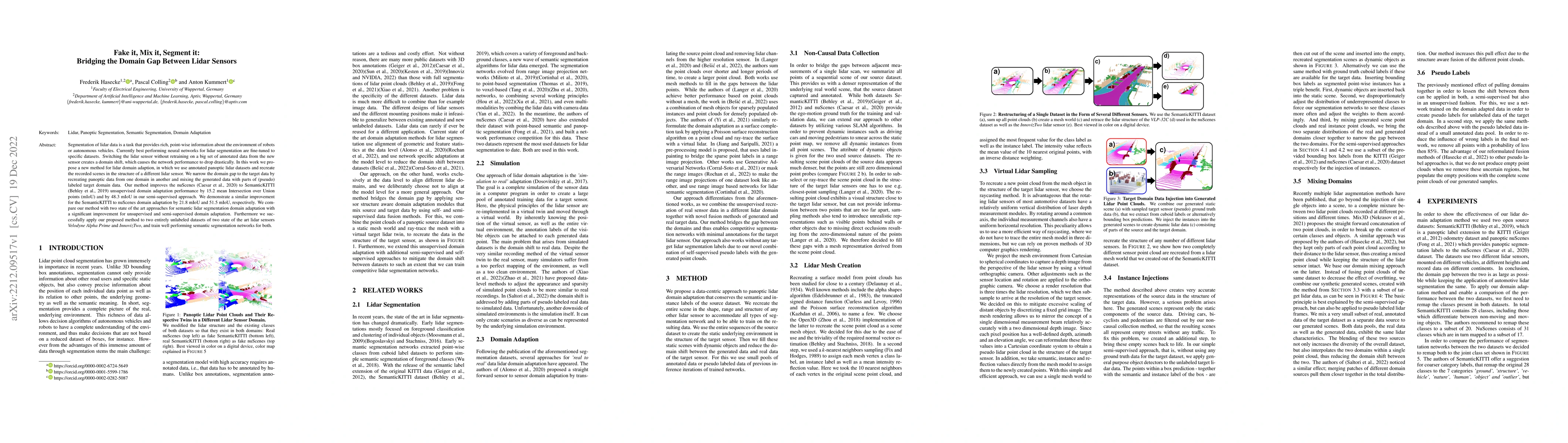 Thumbnail for Fake it, Mix it, Segment it: Bridging the Domain Gap Between Lidar
  Sensors