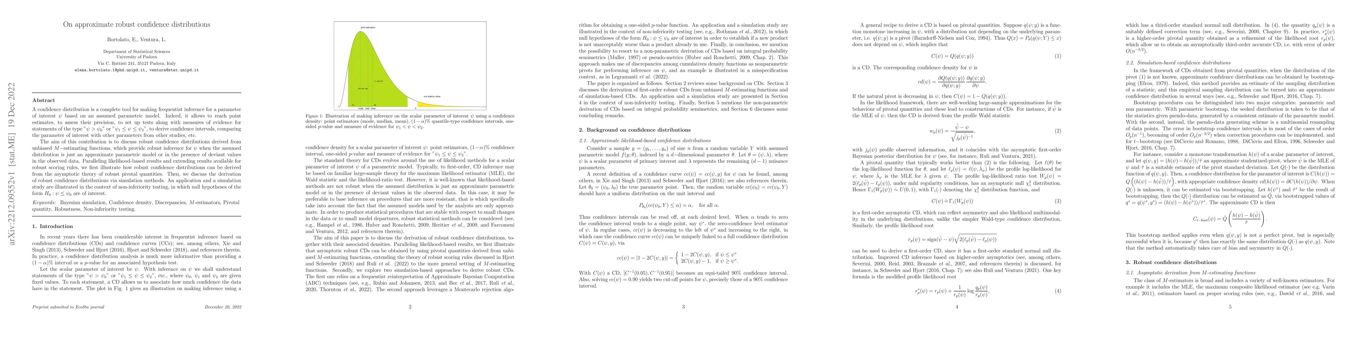 Thumbnail for On approximate robust confidence distributions