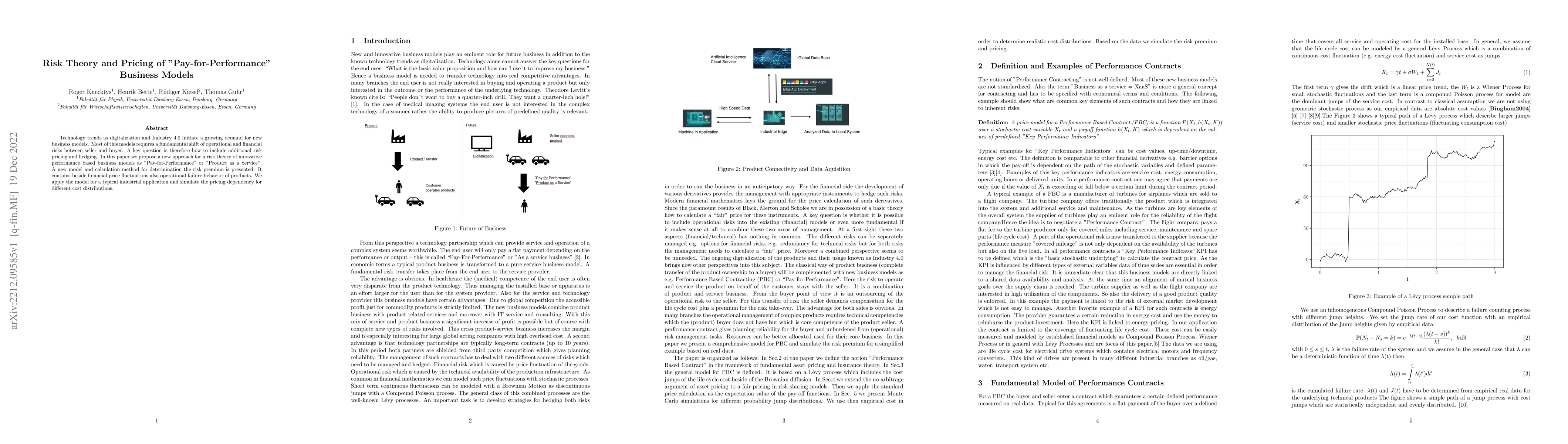 Thumbnail for Risk Theory and Pricing of "Pay-for-Performance" Business Models