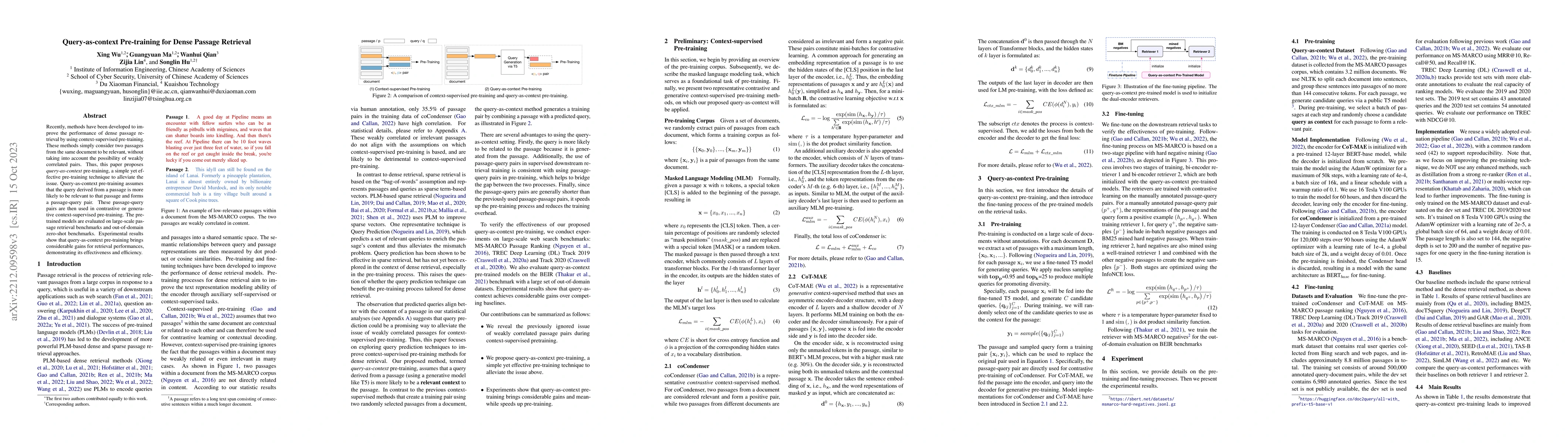 Thumbnail for Query-as-context Pre-training for Dense Passage Retrieval