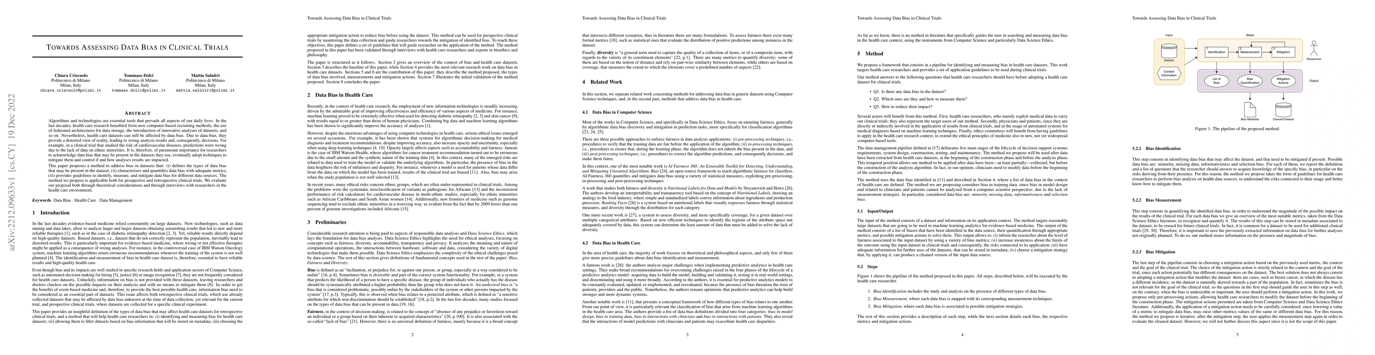 Thumbnail for Towards Assessing Data Bias in Clinical Trials