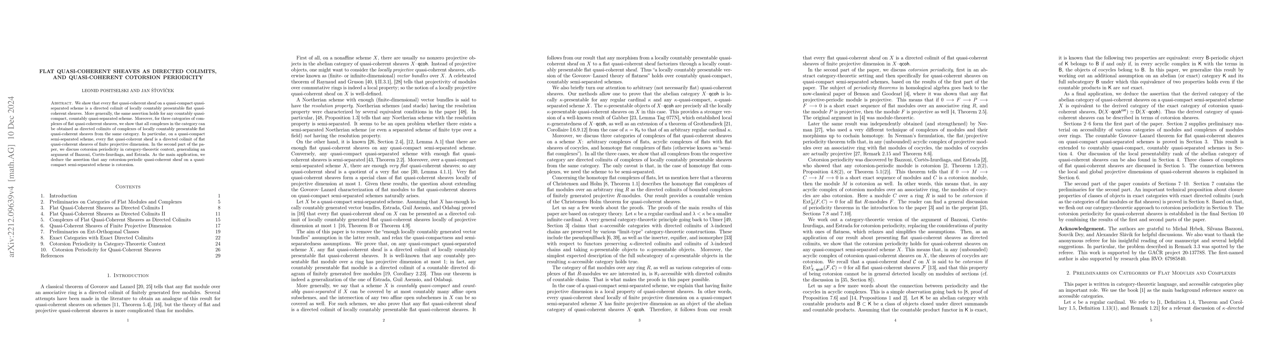 Thumbnail for Flat quasi-coherent sheaves as direct limits, and quasi-coherent
  cotorsion periodicity