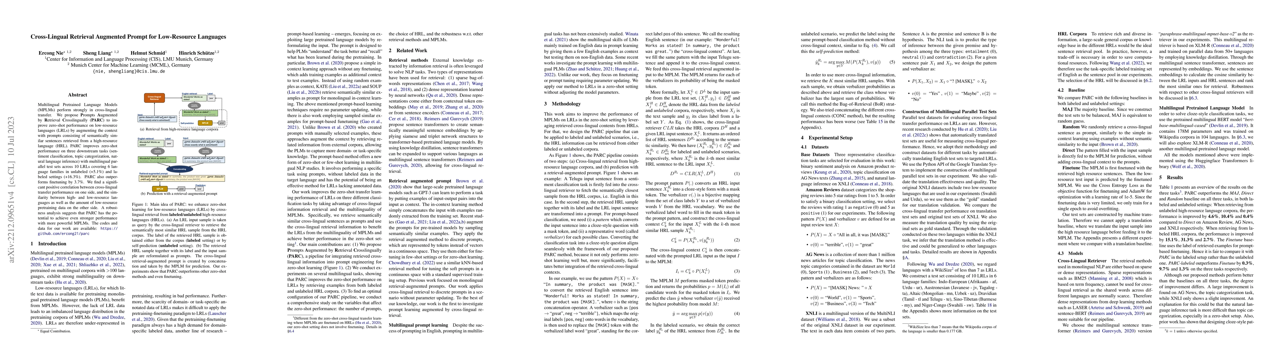 Thumbnail for Cross-Lingual Retrieval Augmented Prompt for Low-Resource Languages