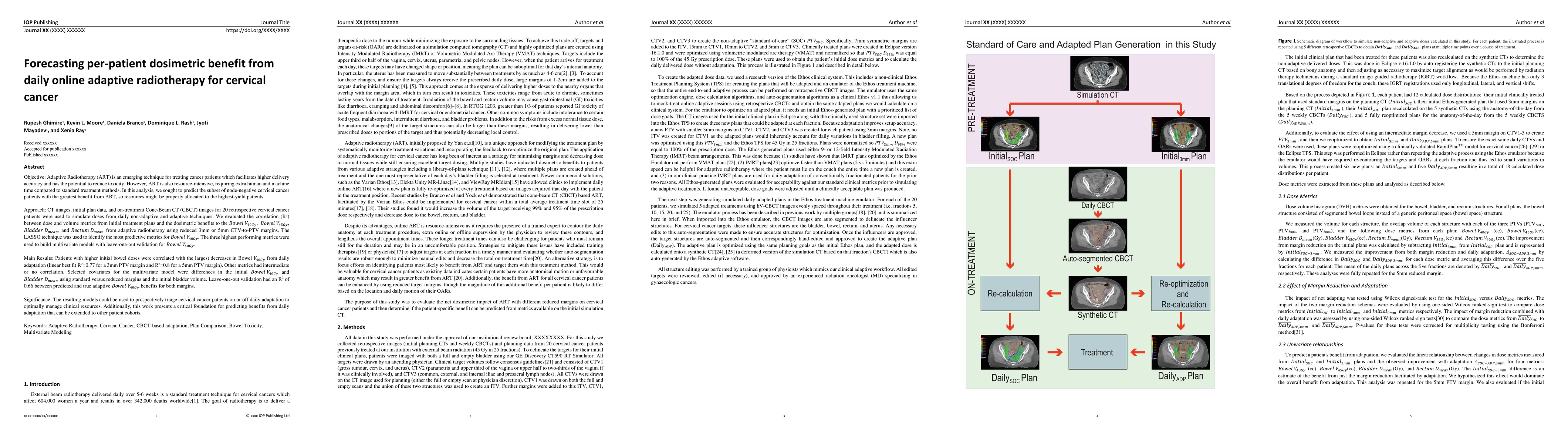Thumbnail for Forecasting per-patient dosimetric benefit from daily online adaptive
  radiotherapy for cervical cancer