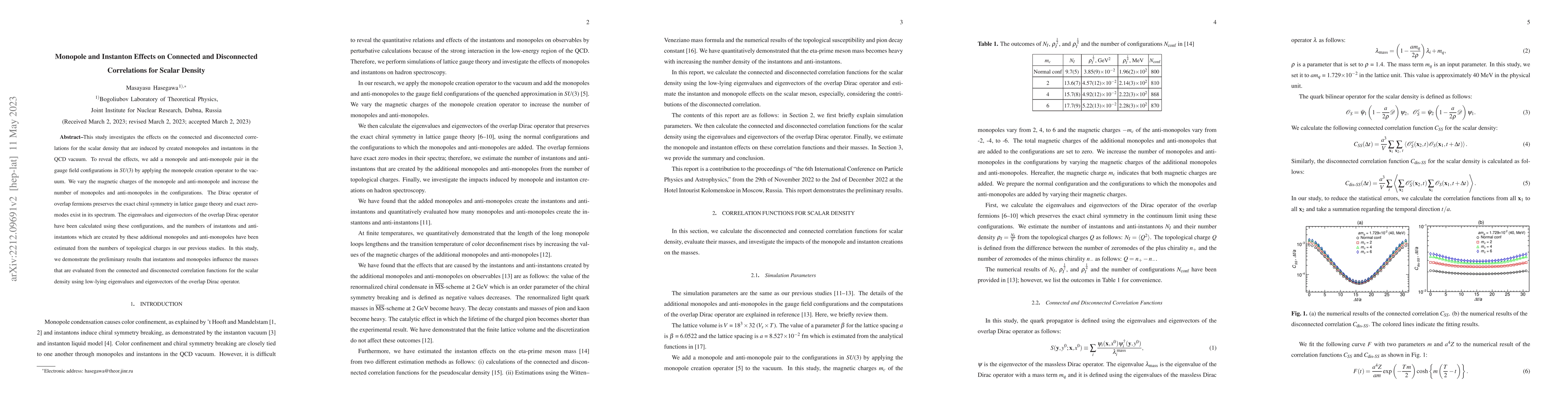 Thumbnail for Monopole and instanton effects on connected and disconnected
  correlations for scalar density