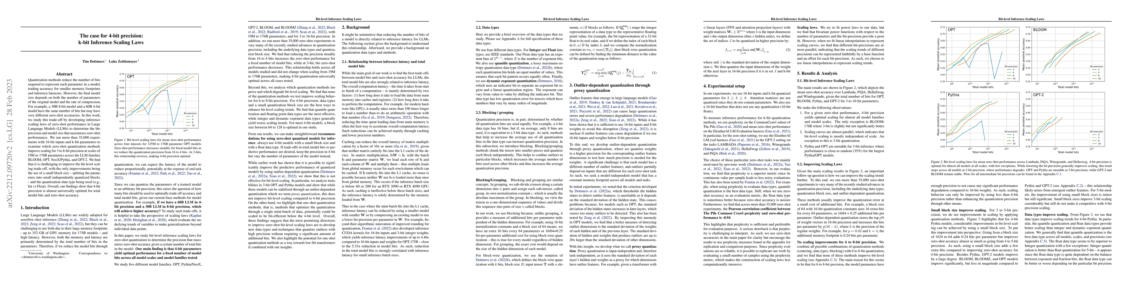 Thumbnail for The case for 4-bit precision: k-bit Inference Scaling Laws