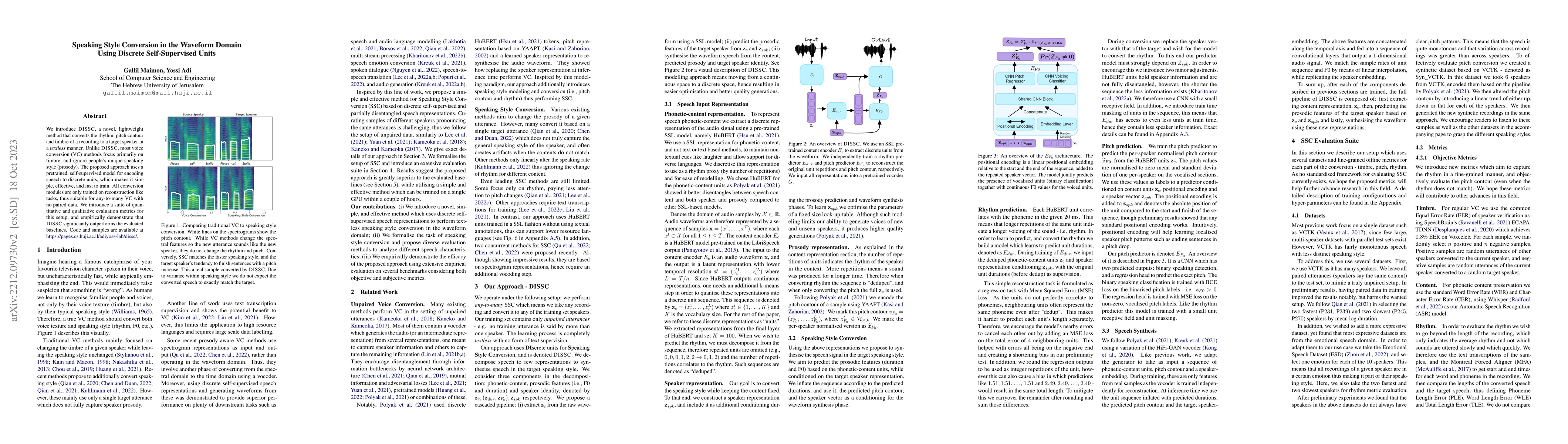 Thumbnail for Speaking Style Conversion in the Waveform Domain Using Discrete
  Self-Supervised Units