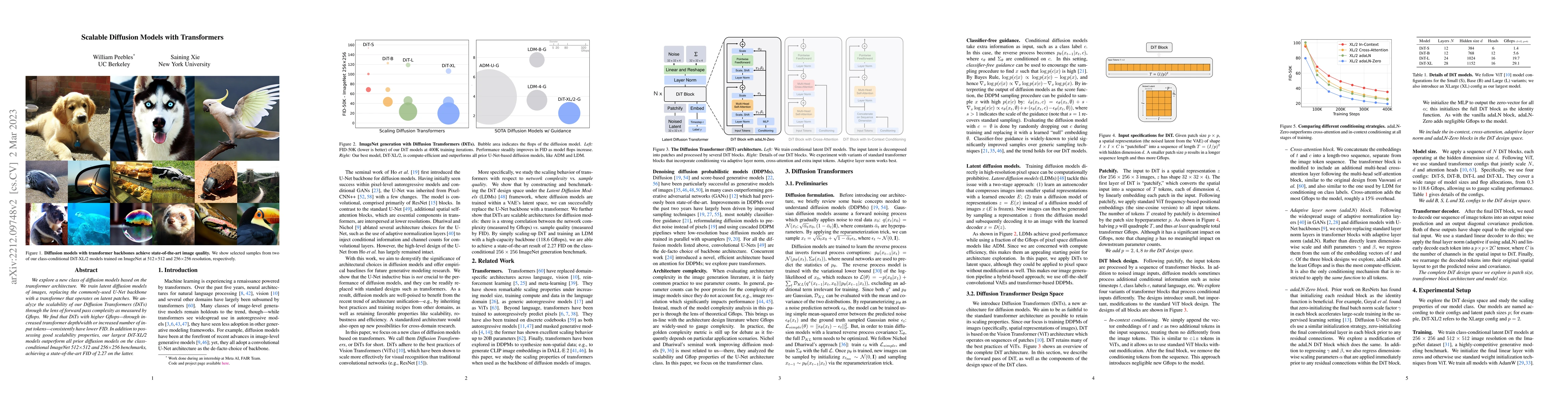 Thumbnail for Scalable Diffusion Models with Transformers