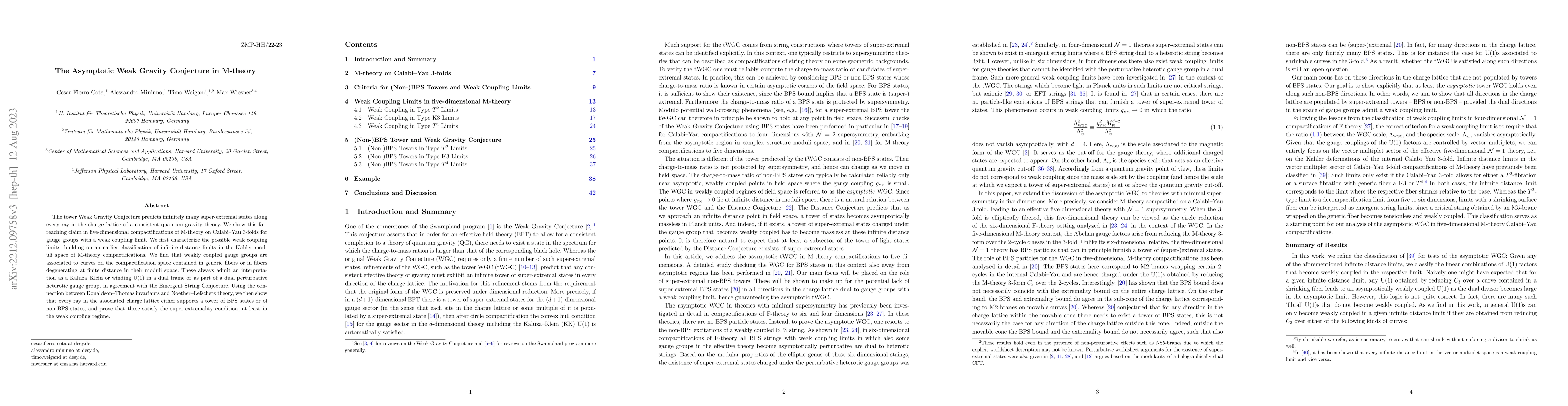 Thumbnail for The Asymptotic Weak Gravity Conjecture in M-theory