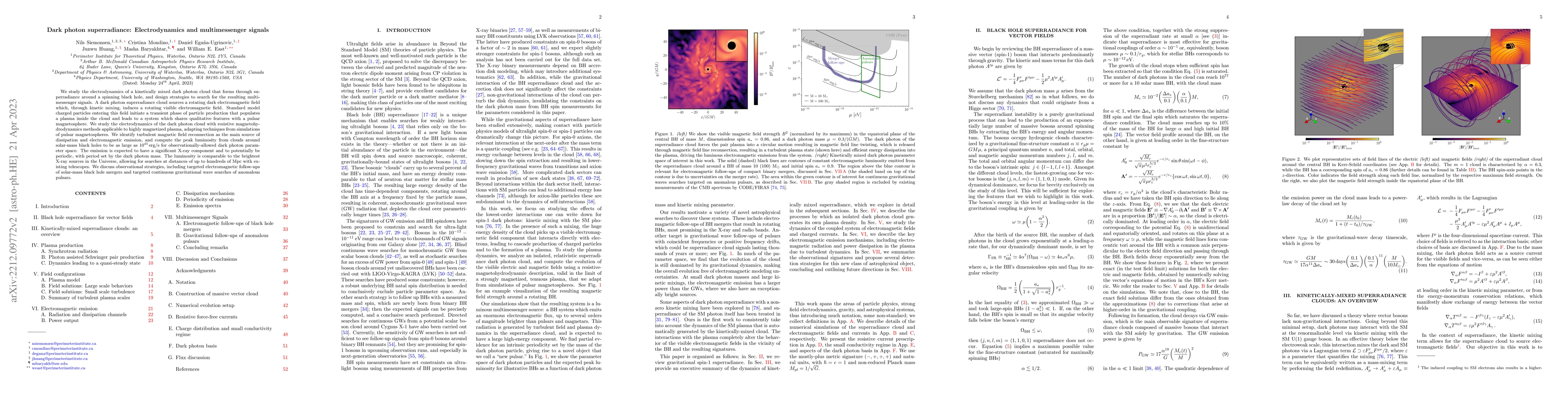 Thumbnail for Dark photon superradiance: Electrodynamics and multimessenger signals