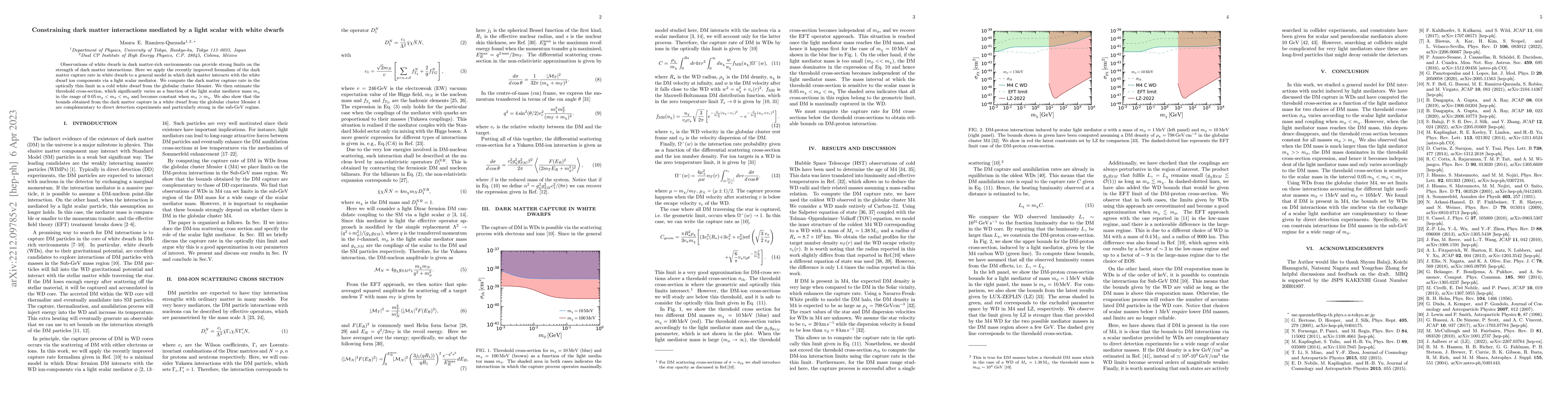 Thumbnail for Constraining dark matter interactions mediated by a light scalar with
  white dwarfs