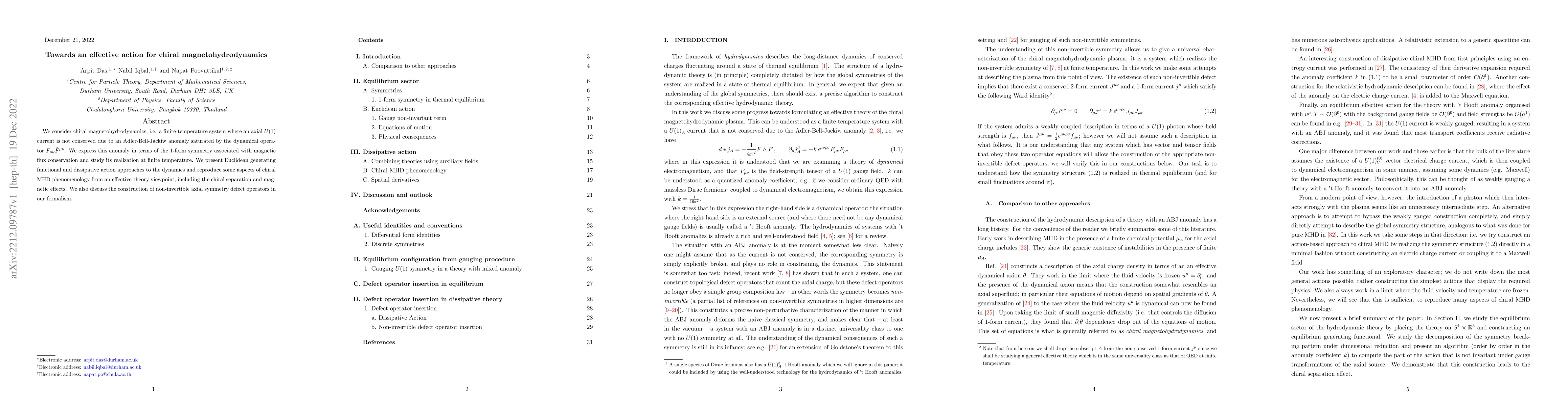 Thumbnail for Towards an effective action for chiral magnetohydrodynamics
