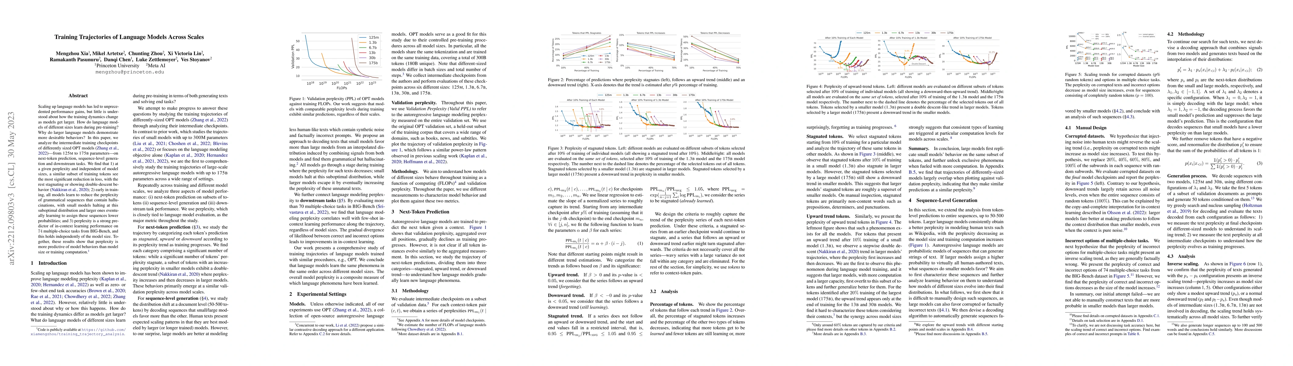 Thumbnail for Training Trajectories of Language Models Across Scales