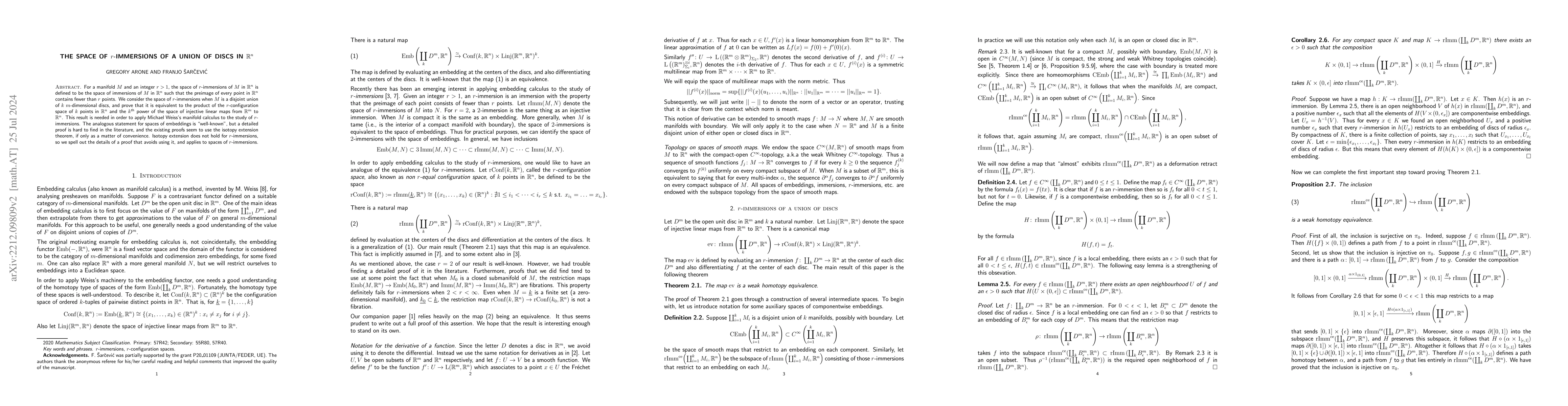 Thumbnail for The space of $r$-immersions of a union of discs in $\mathbb R^n$