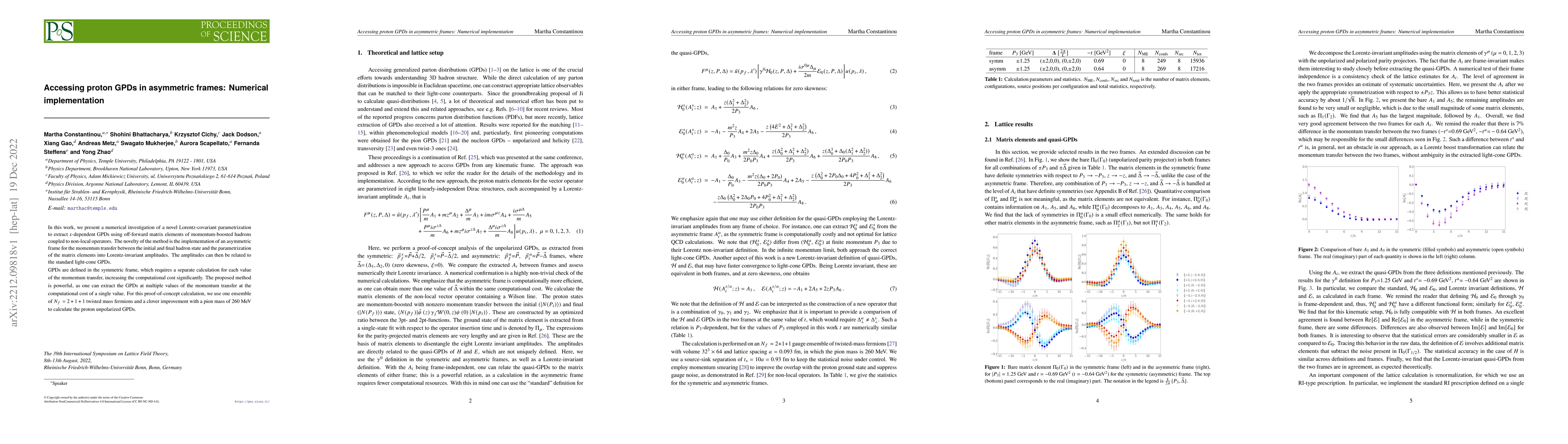Thumbnail for Accessing proton GPDs in asymmetric frames: Numerical implementation