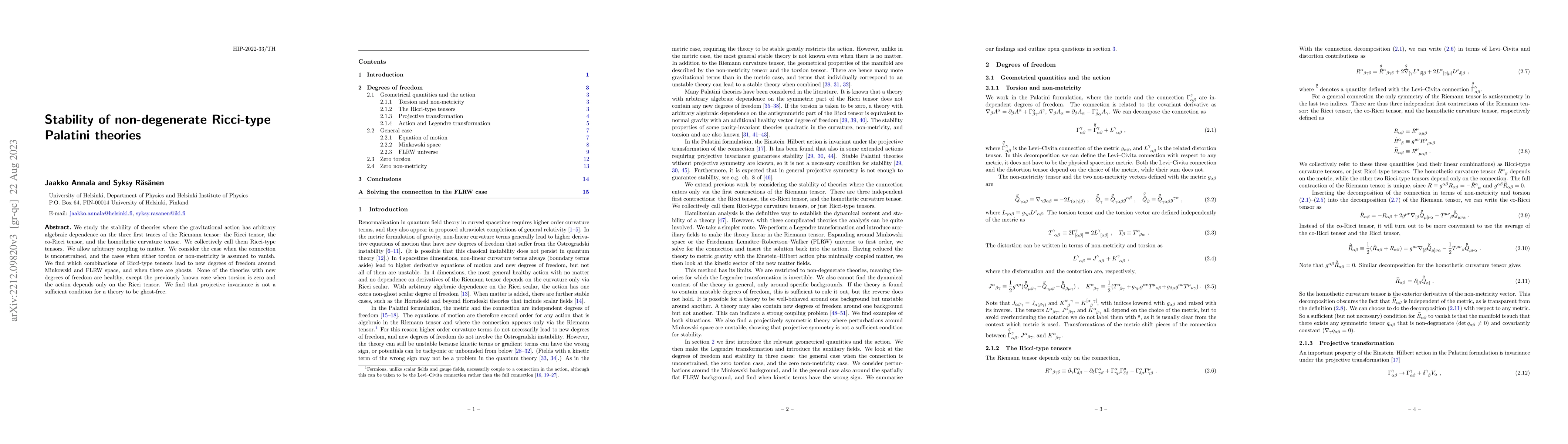 Thumbnail for Stability of non-degenerate Ricci-type Palatini theories