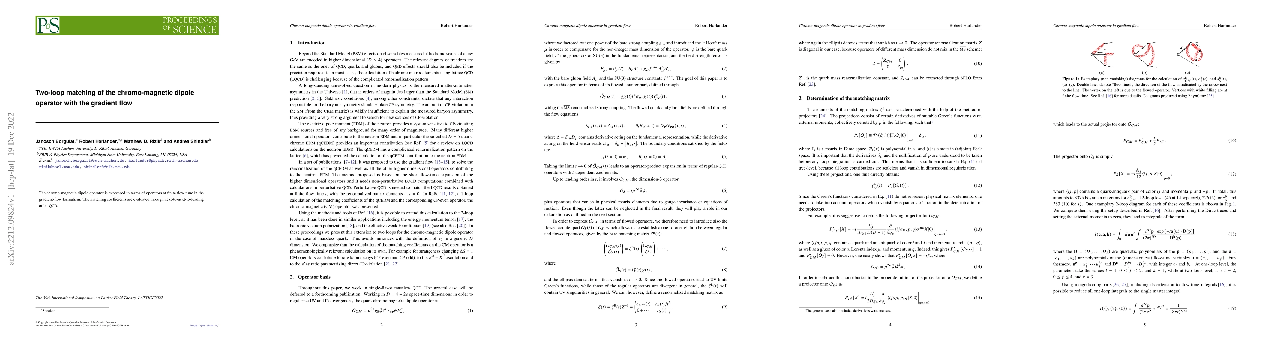 Thumbnail for Two-loop matching of the chromo-magnetic dipole operator with the
  gradient flow