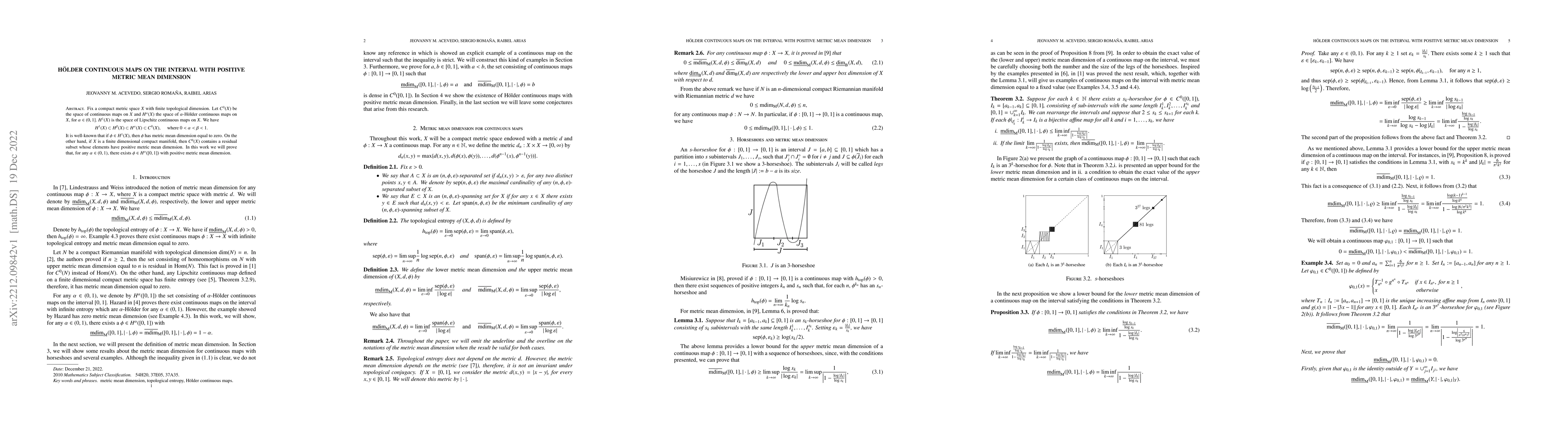 Thumbnail for H\"older continuous maps on the interval with positive metric mean
  dimension