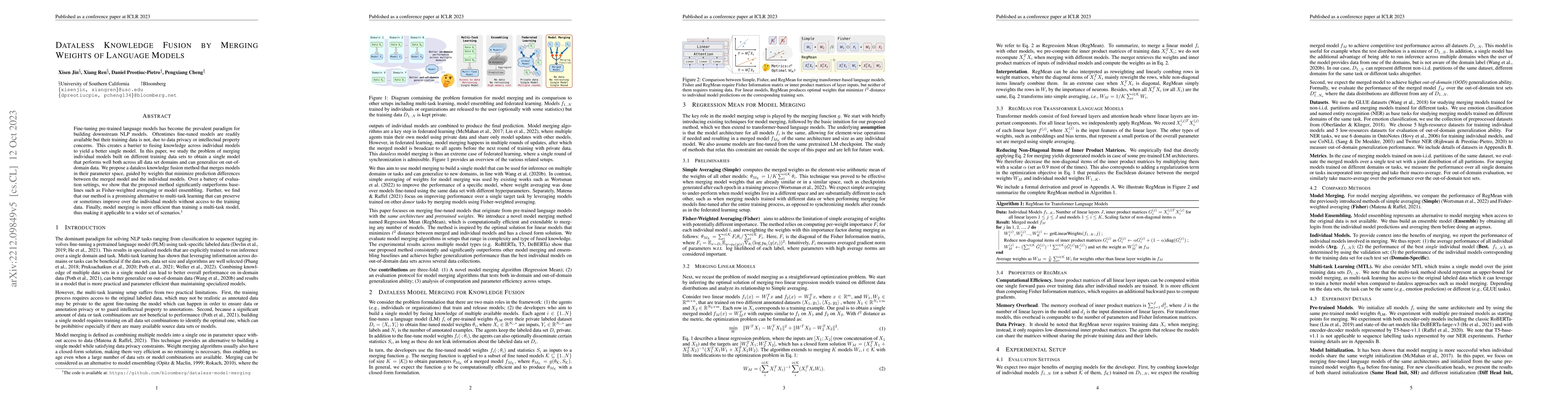 Thumbnail for Dataless Knowledge Fusion by Merging Weights of Language Models