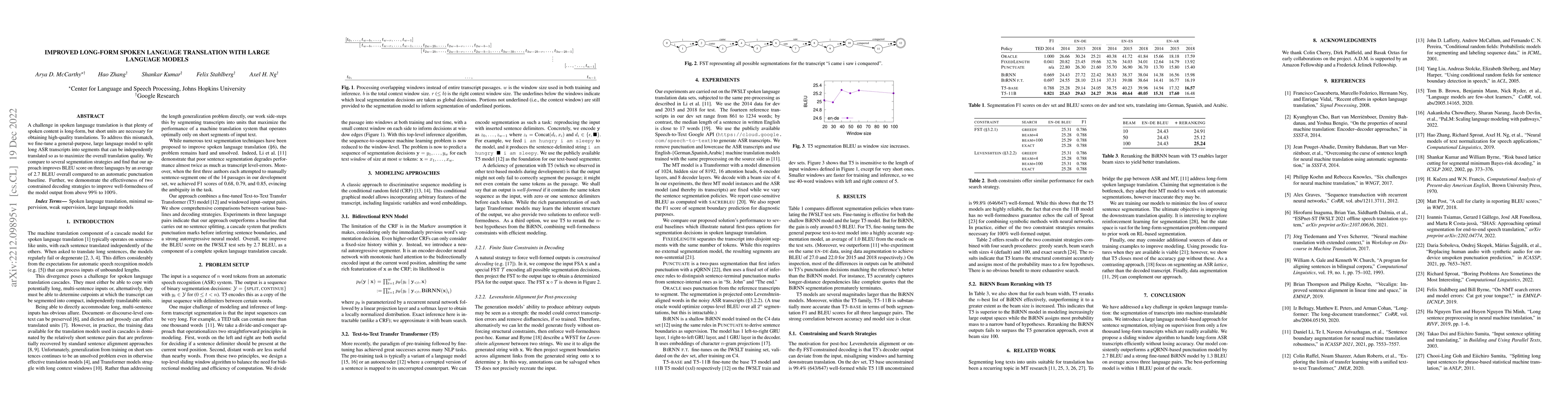 Thumbnail for Improved Long-Form Spoken Language Translation with Large Language
  Models