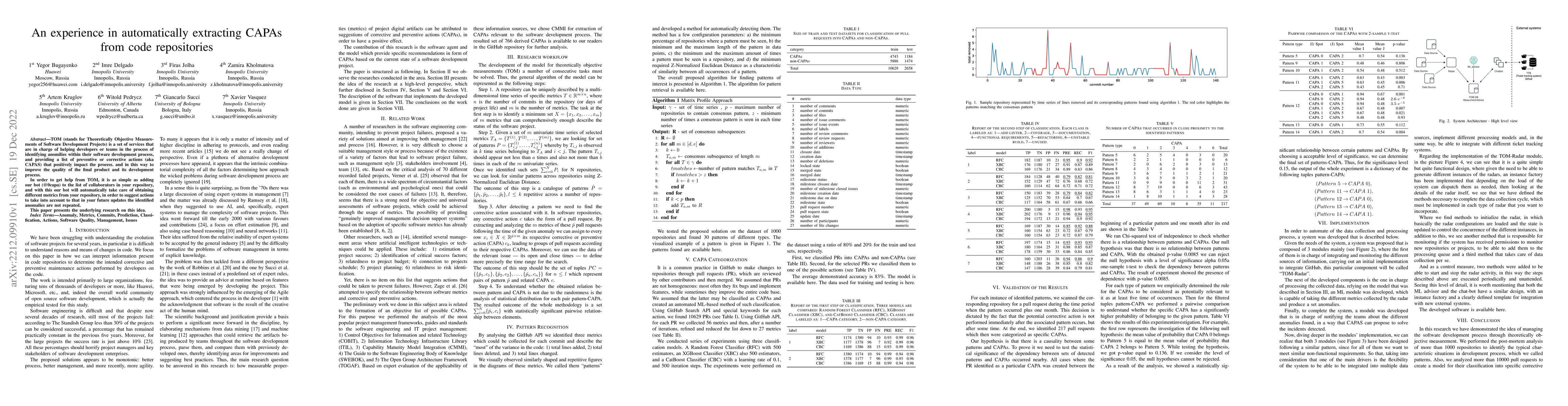 Thumbnail for An experience in automatically extracting CAPAs from code repositories
