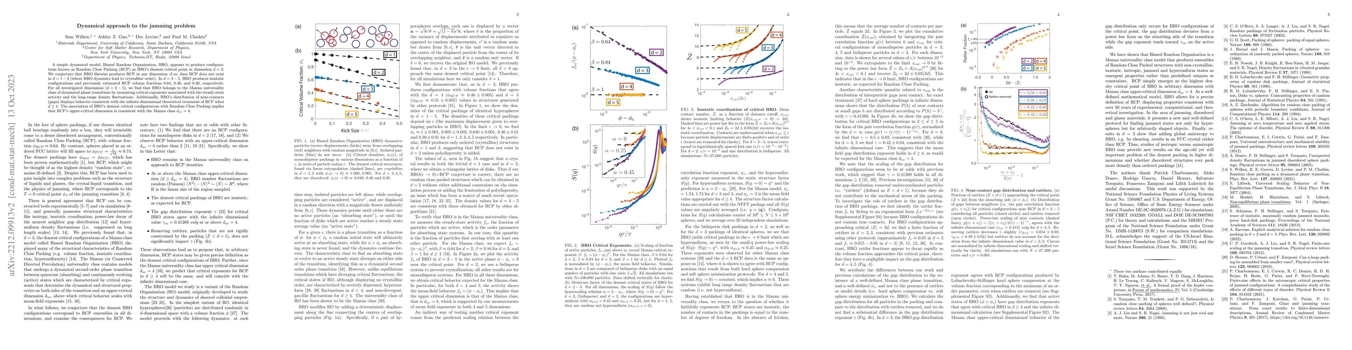 Thumbnail for Dynamical approach to the jamming problem