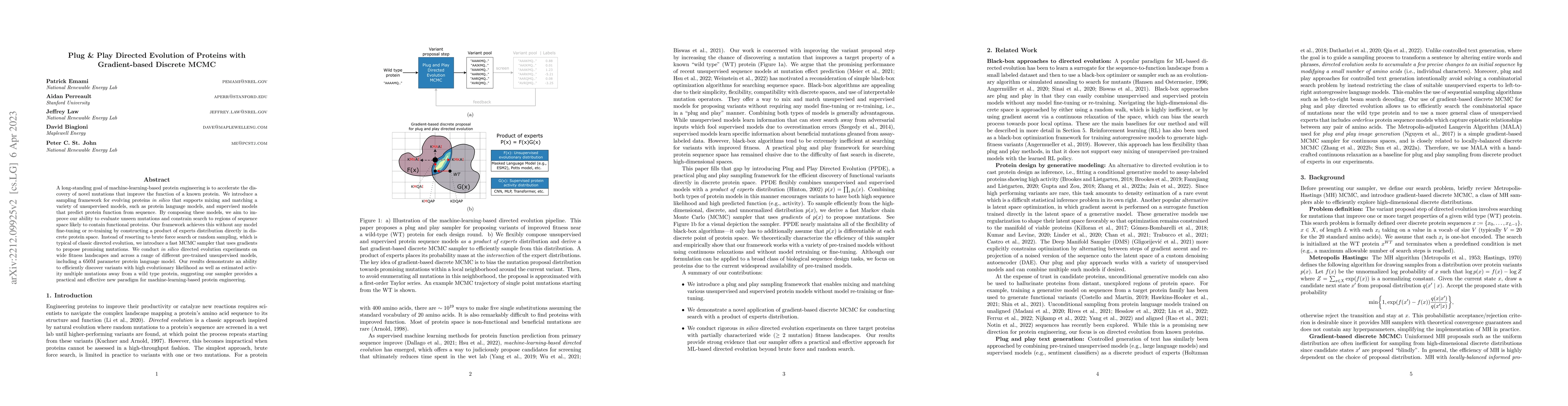 Thumbnail for Plug & Play Directed Evolution of Proteins with Gradient-based Discrete
  MCMC