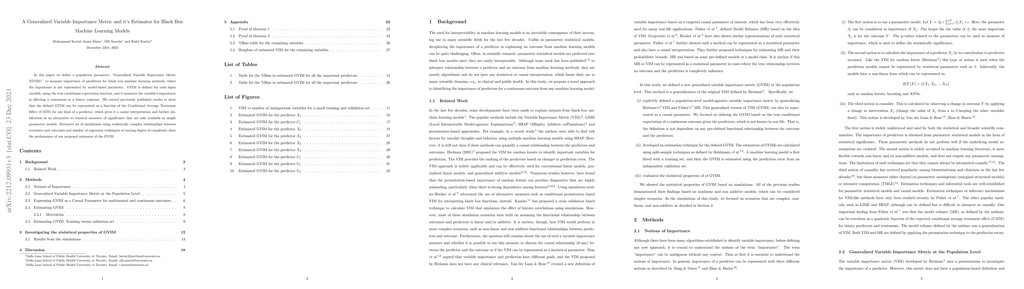 Thumbnail for A Generalized Variable Importance Metric and Estimator for Black Box
  Machine Learning Models
