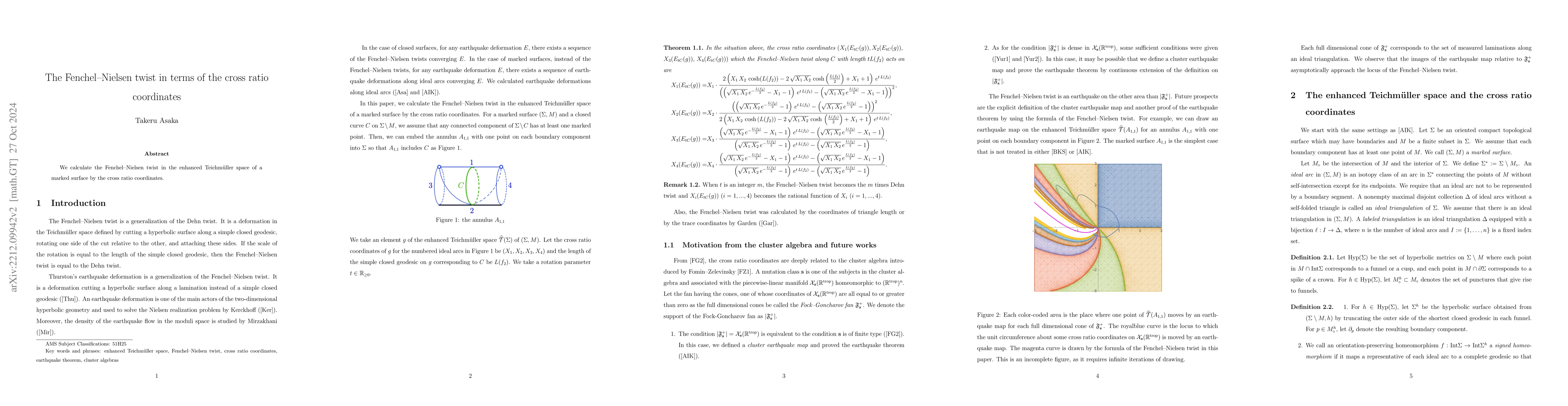 Thumbnail for The Fenchel-Nielsen twist in terms of the cross ratio