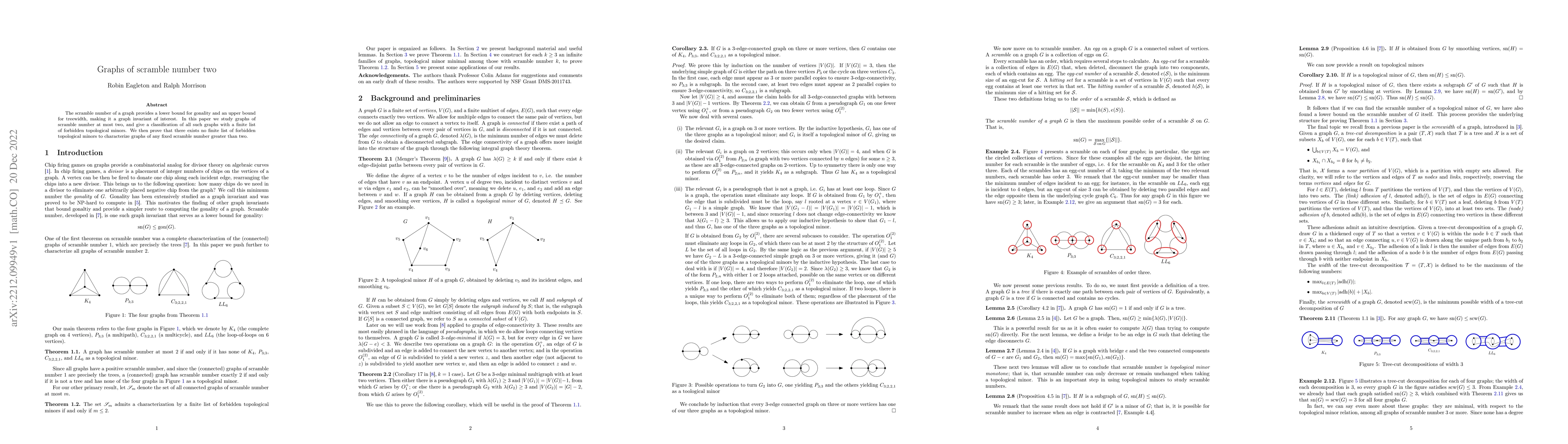 Thumbnail for Graphs of scramble number two