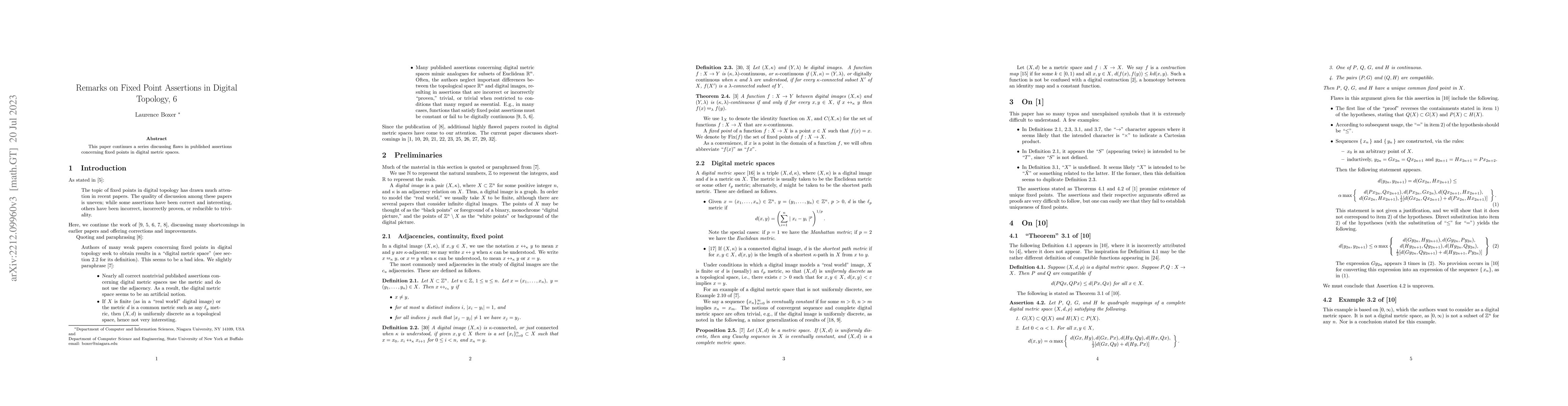 Thumbnail for Remarks on Fixed Point Assertions in Digital Topology, 6