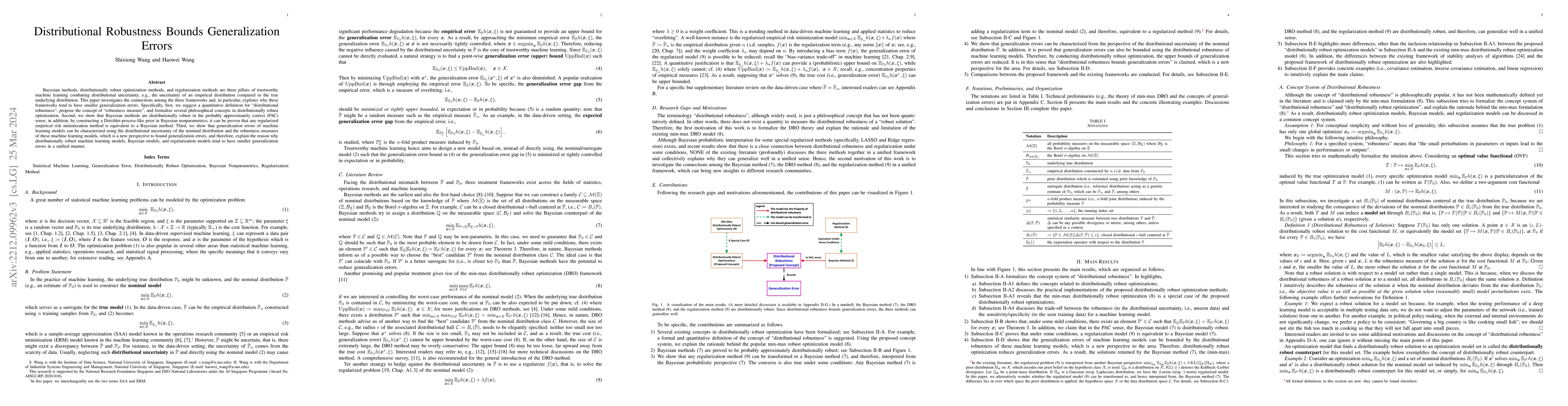 Thumbnail for Distributional Robustness Bounds Generalization Errors