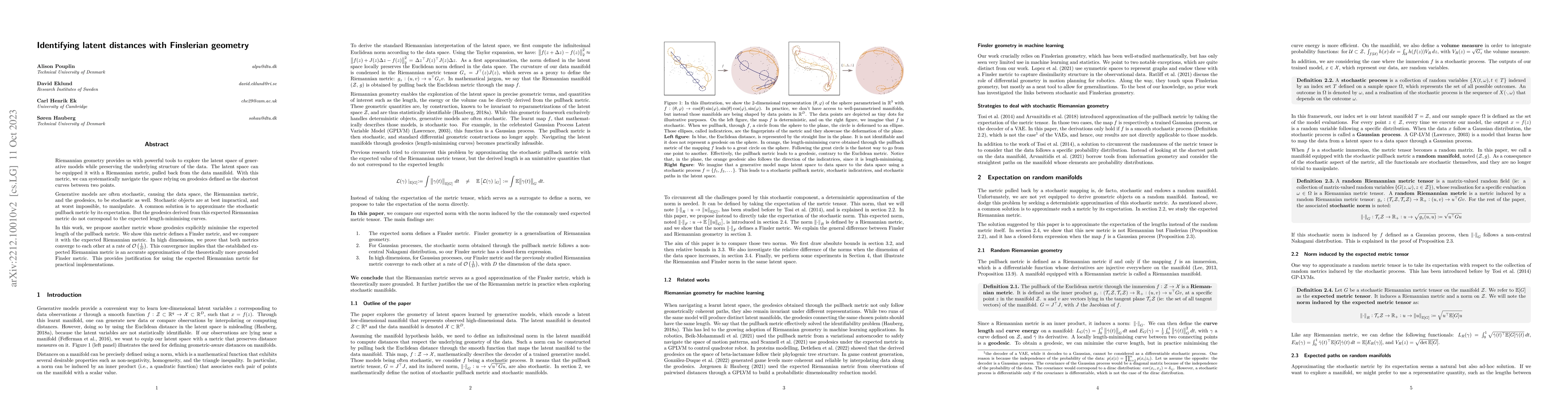 Thumbnail for Identifying latent distances with Finslerian geometry