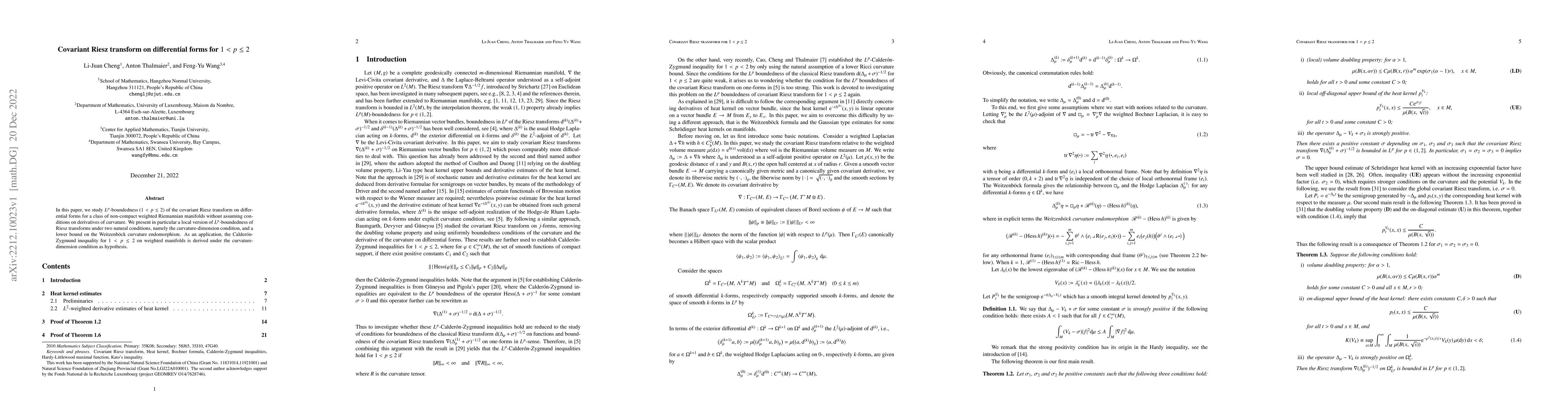 Thumbnail for Covariant Riesz transform on differential forms for $1<p\leq2$