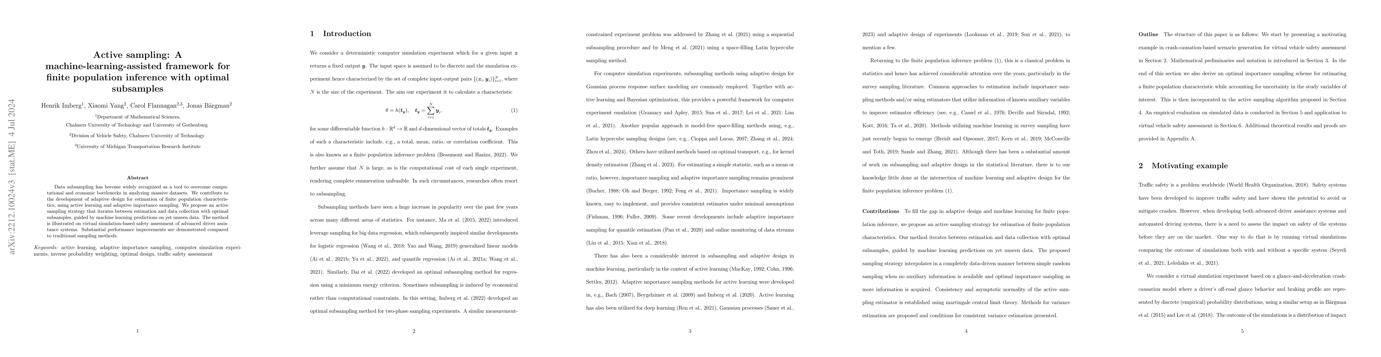 Thumbnail for Active sampling: A machine-learning-assisted framework for finite
  population inference with optimal subsamples