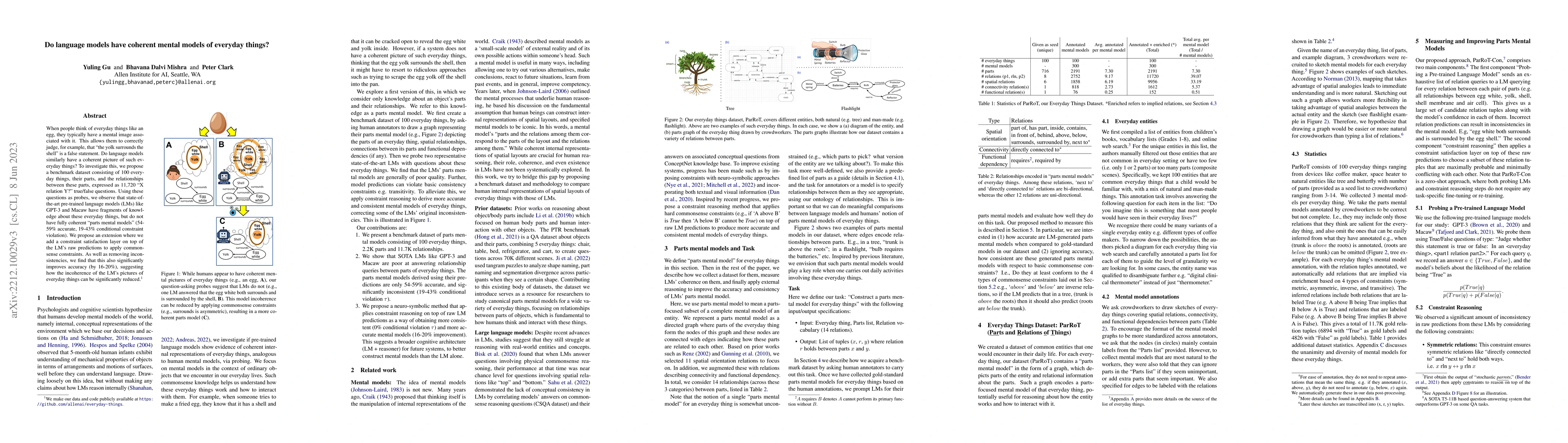 Thumbnail for Do language models have coherent mental models of everyday things?