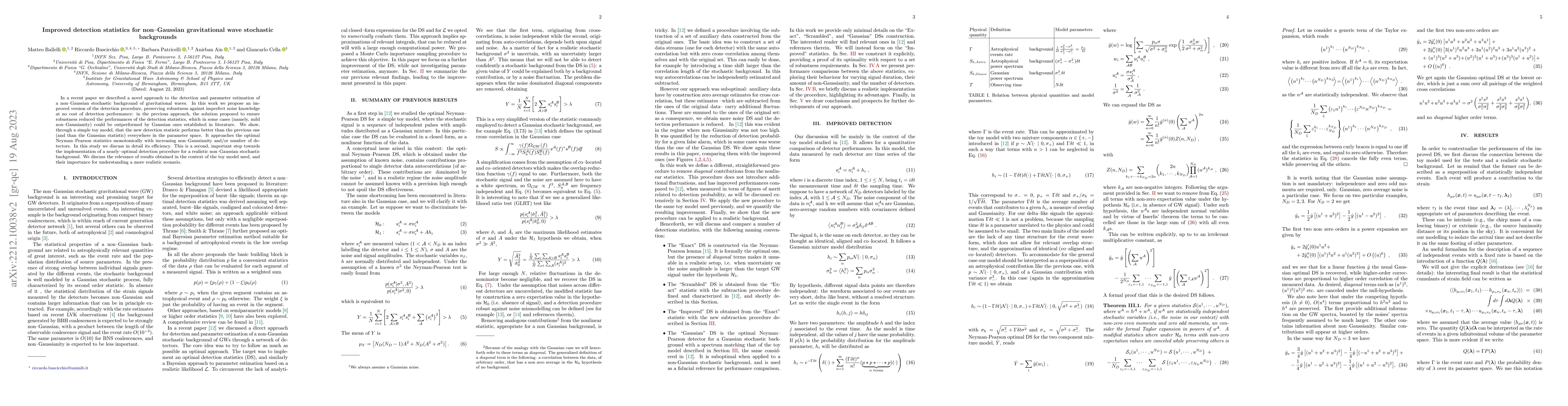 Thumbnail for Improved detection statistics for non Gaussian gravitational wave
  stochastic backgrounds