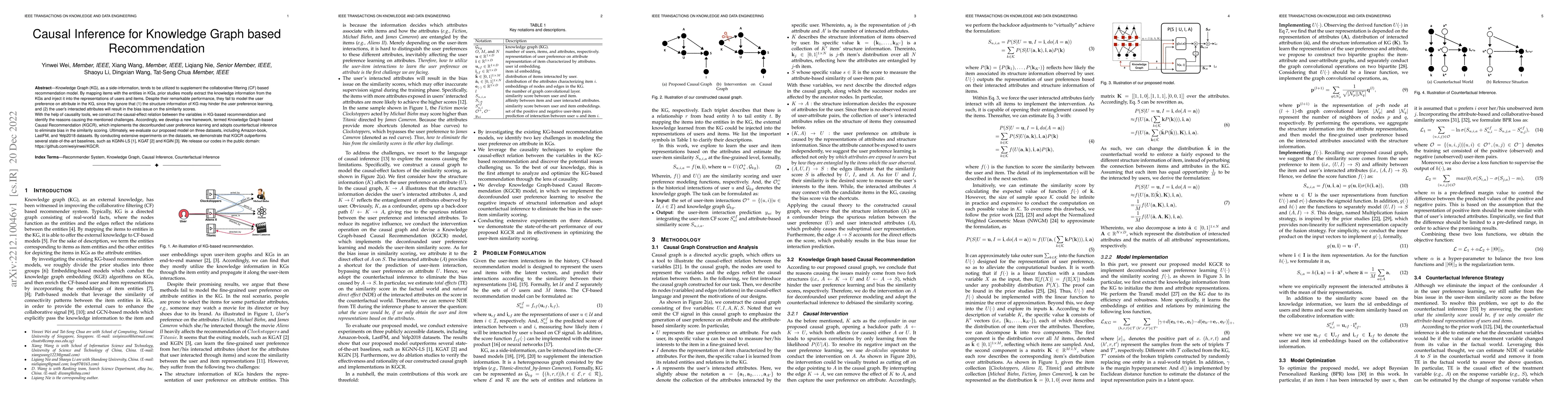 Thumbnail for Causal Inference for Knowledge Graph based Recommendation