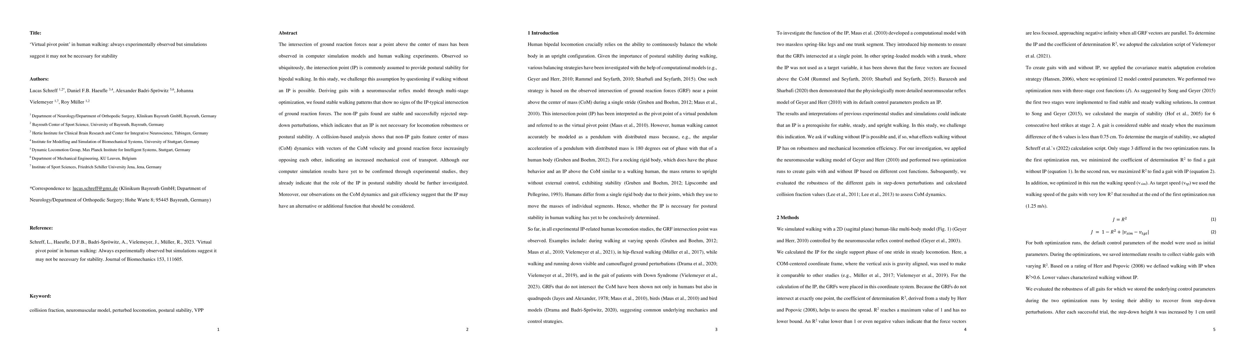 Thumbnail for 'Virtual pivot point' in human walking: always experimentally observed
  but simulations suggest it may not be necessary for stability