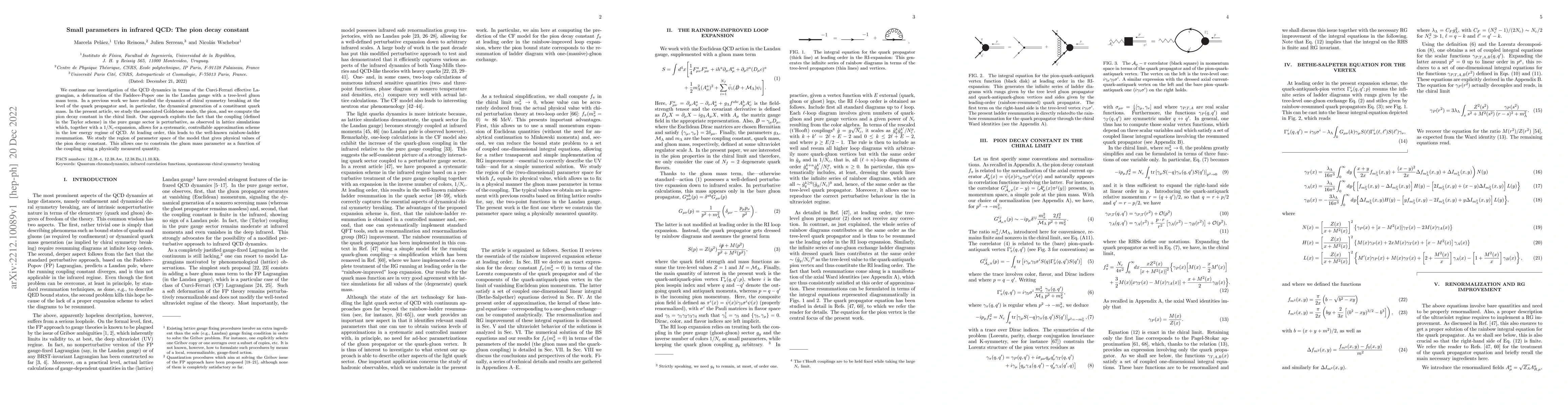Thumbnail for Small parameters in infrared QCD: The pion decay constant